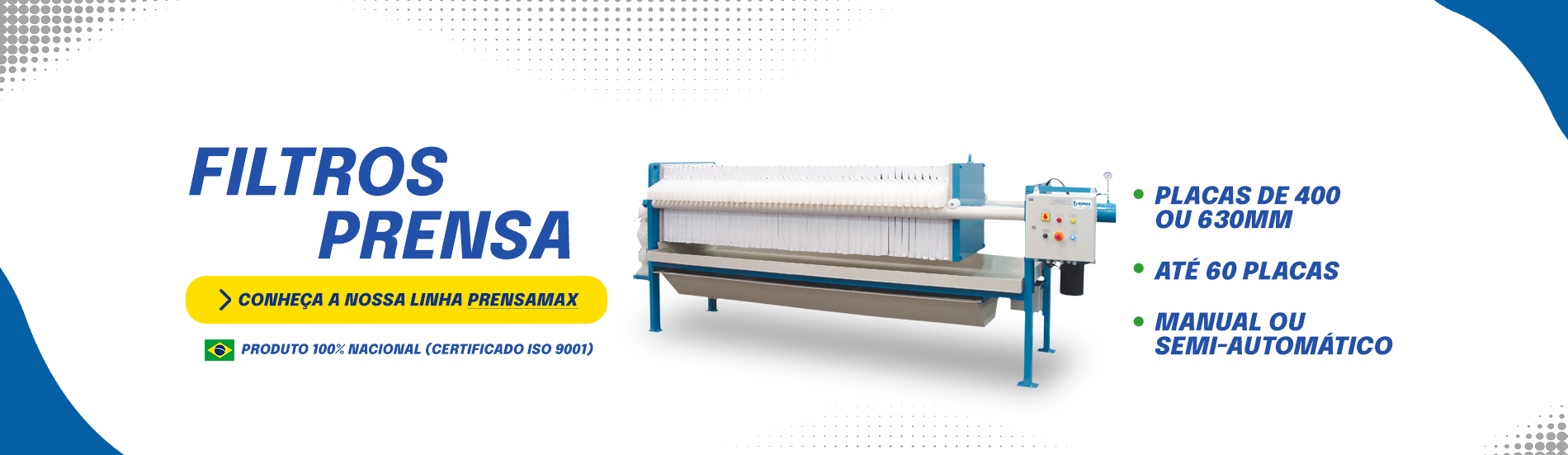 VitrineFiltroPrensaPc image VitrineFiltroPrensaPc No mercado há 40 Anos, a Bomax é referência como empresa de bombas para indústria. Bomba pneumática, bomba dosadora, filtro prensa e muito mais.